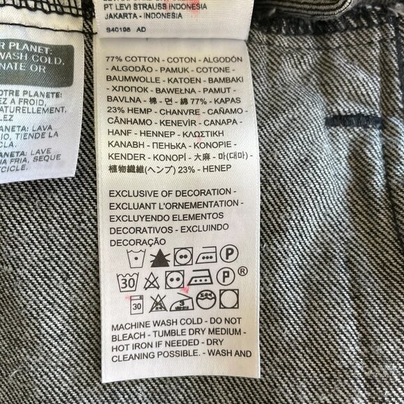 Levi's Black Denim Button Down Jacket Sz Medium NWT - Picture 4 of 6